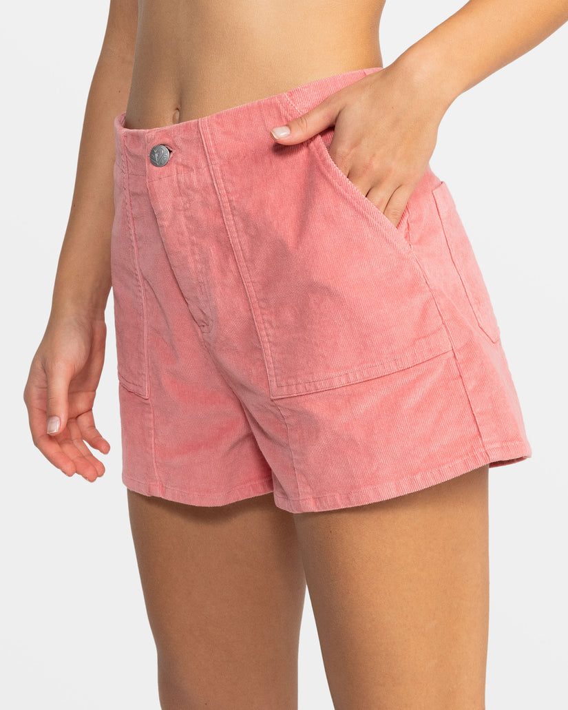 Women Roxy® Sessions High Waist Corduroy Shorts Purple | IJBA-38597
