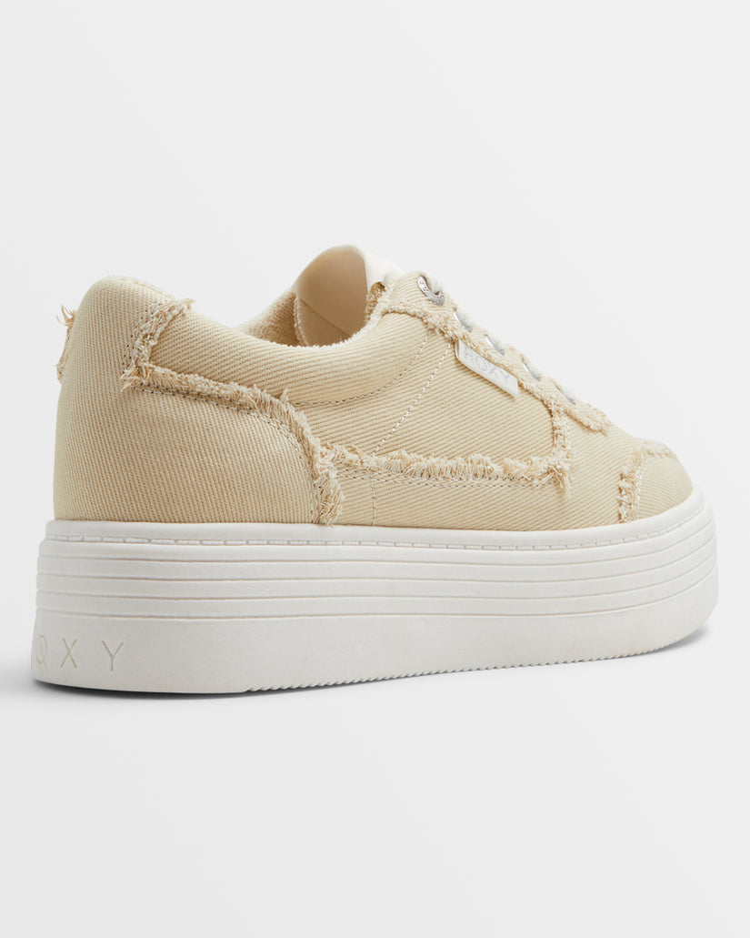Women Roxy® Sheilahh 2.0 Fray Sneakers Beige | FVGJ-17943