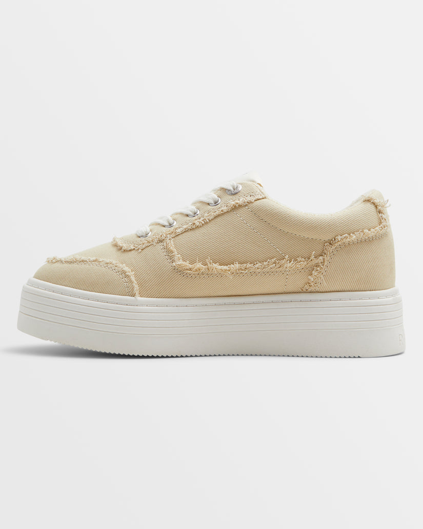 Women Roxy® Sheilahh 2.0 Fray Sneakers Beige | FVGJ-17943
