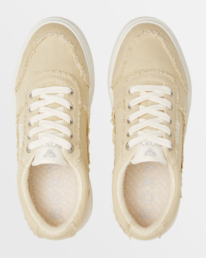 Women Roxy® Sheilahh 2.0 Fray Sneakers Beige | FVGJ-17943