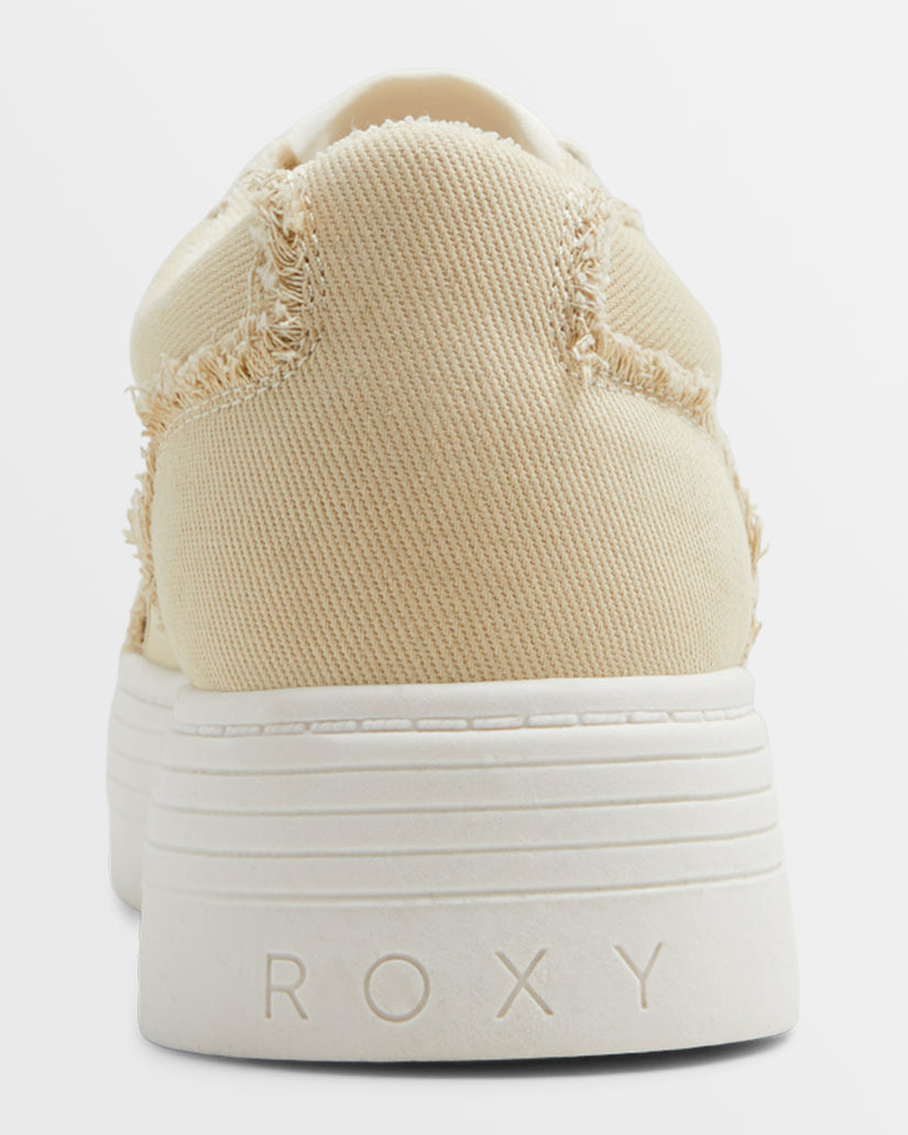 Women Roxy® Sheilahh 2.0 Fray Sneakers Beige | FVGJ-17943