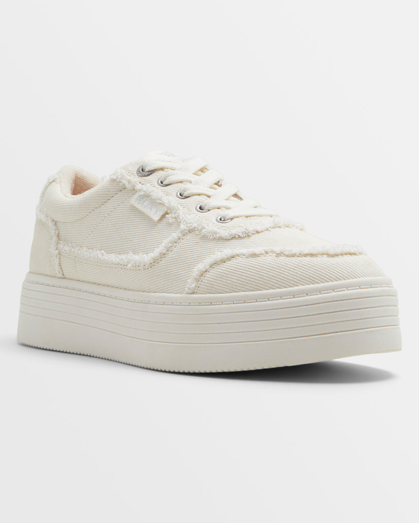 Women Roxy® Sheilahh 2.0 Fray Sneakers White | WEJF-24376