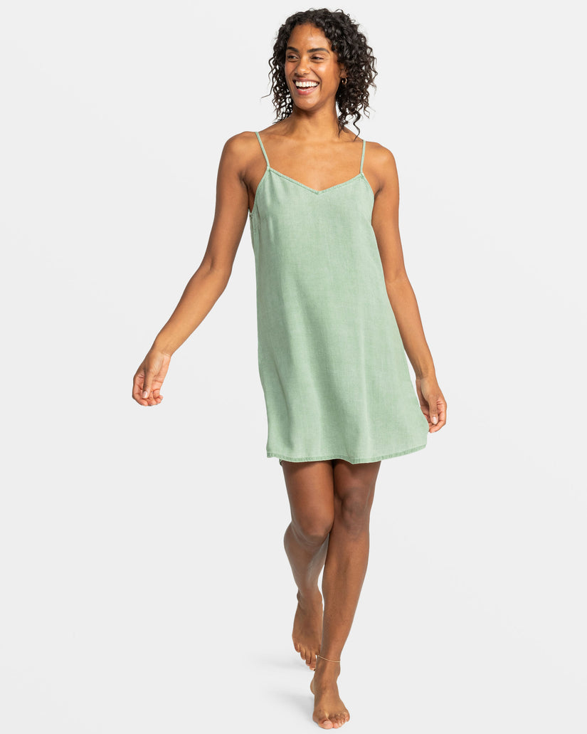 Women Roxy® Shine A Light Mini Dress Green | HFKA-58937