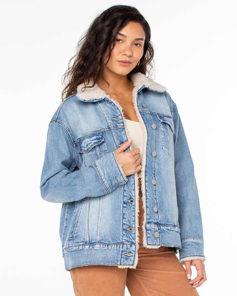 Women Roxy® So Amped Sherpa Jackets Blue | LTQD-40329