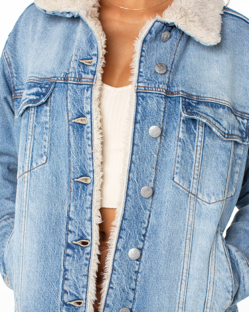 Women Roxy® So Amped Sherpa Jackets Blue | LTQD-40329