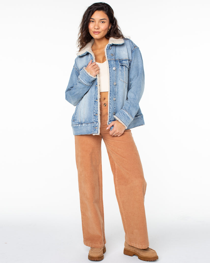 Women Roxy® So Amped Sherpa Jackets Blue | LTQD-40329