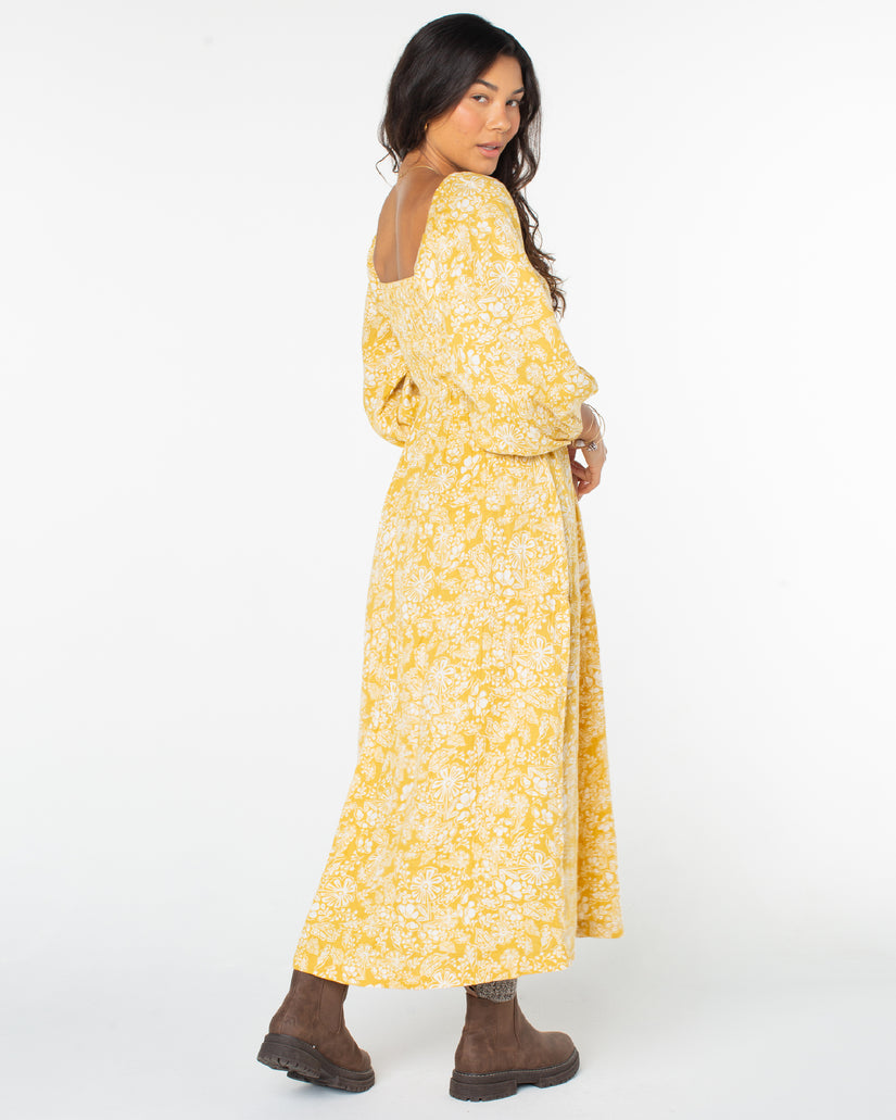 Women Roxy® Sorrento Sands Dress Yellow | LBZV-35762