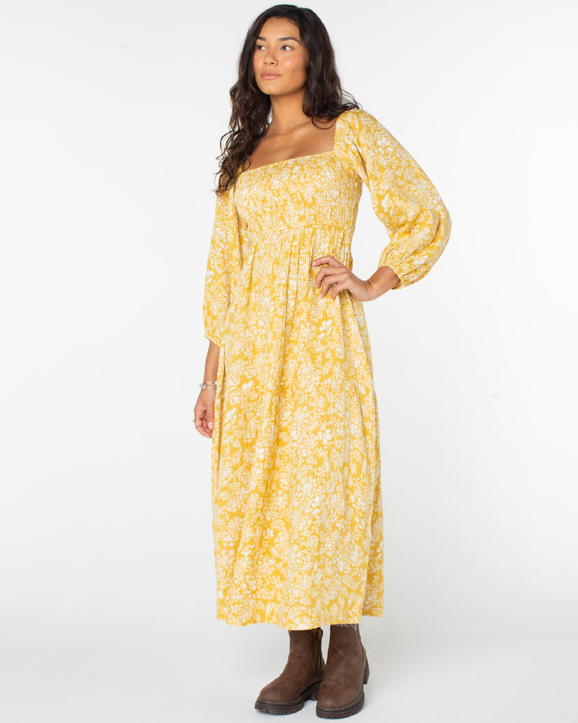 Women Roxy® Sorrento Sands Dress Yellow | LBZV-35762