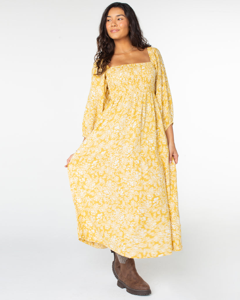 Women Roxy® Sorrento Sands Dress Yellow | LBZV-35762