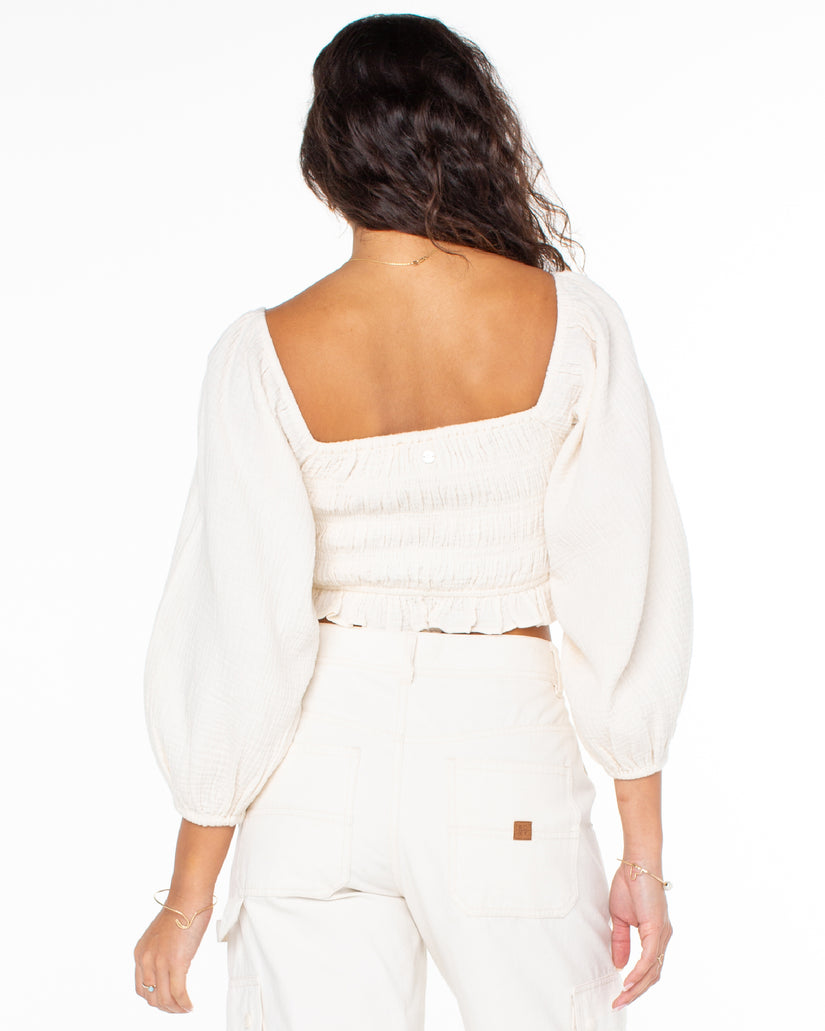 Women Roxy® Sorrento Shores Tops White | NRZD-15627