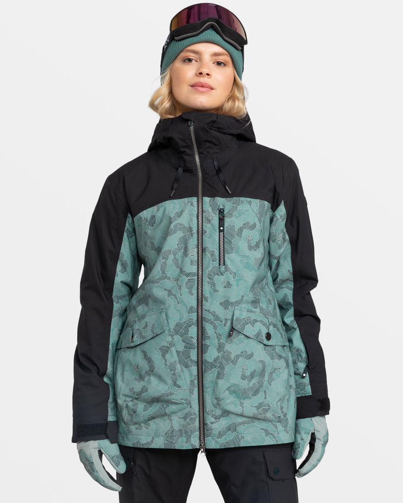 Women Roxy® Stated Snowboard Jackets Green | DTMY-42763