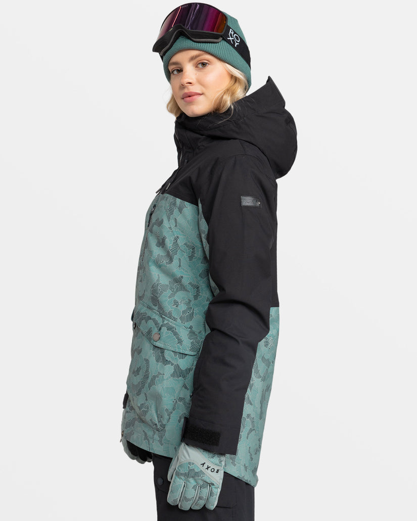 Women Roxy® Stated Snowboard Jackets Green | DTMY-42763