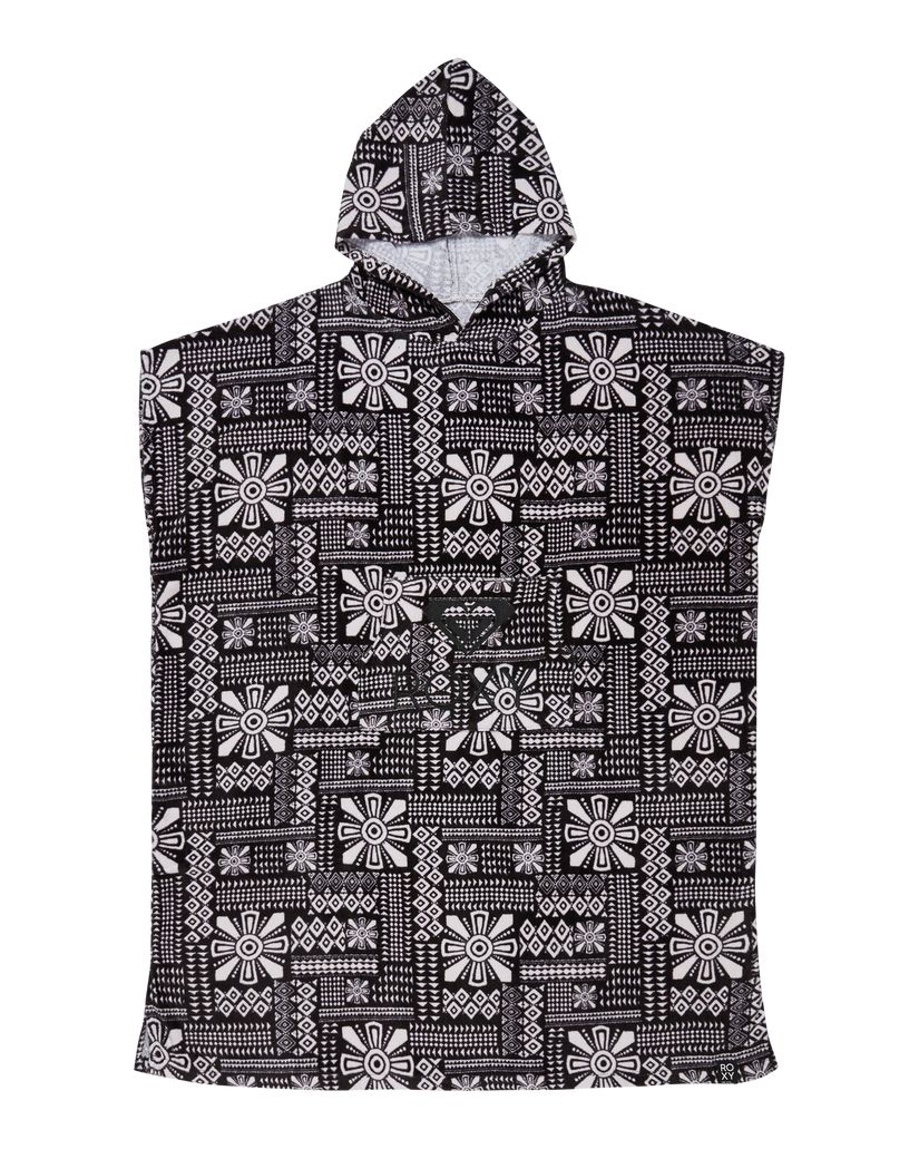 Women Roxy® Stay Magical Printed Poncho Towel Dark Grey | RYGD-50814