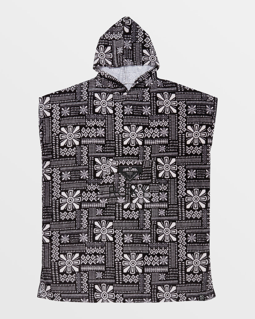 Women Roxy® Stay Magical Printed Poncho Towel Dark Grey | RYGD-50814