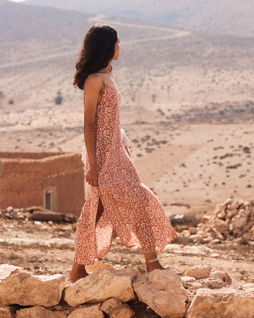 Women Roxy® Stay Sunny Midi Dress Orange | HKRY-58671