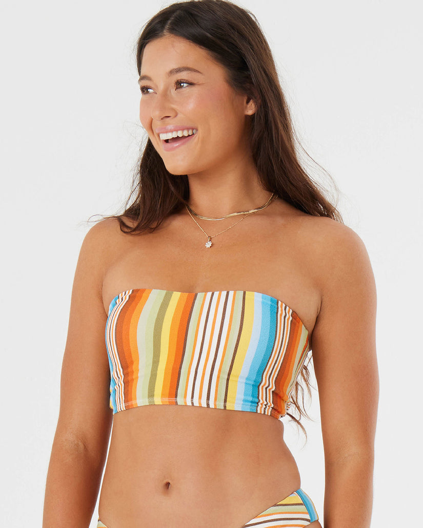 Women Roxy® Strapless Longline Bikini Tops Multicolor | VQFI-36415