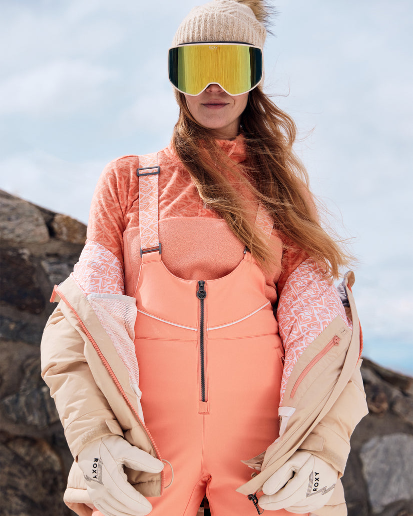 Women Roxy® Summit Bib Snowboard Pants Orange | IGNT-30468