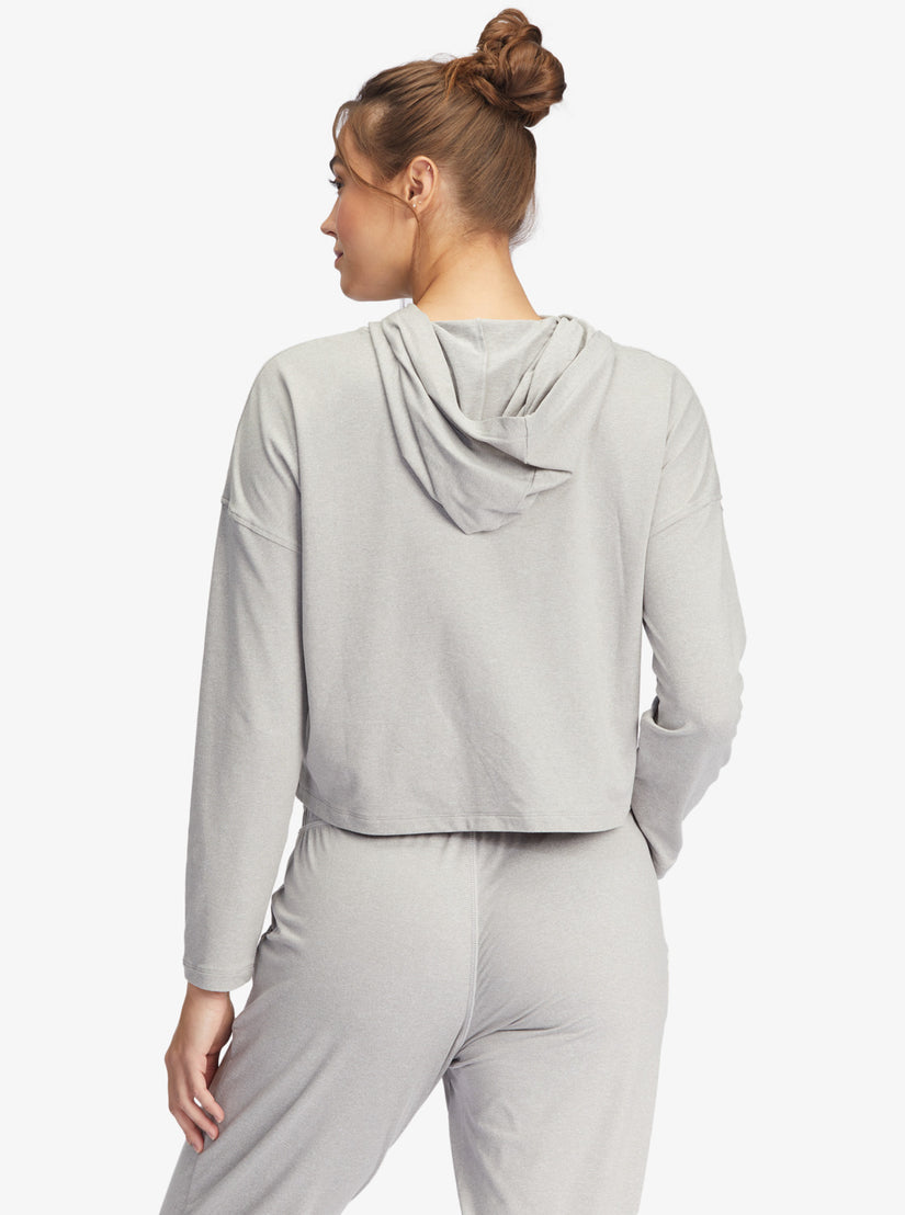 Women Roxy® Sun Might Shine Long Sleeve Hooded T-Shirt Grey | JVNH-97143