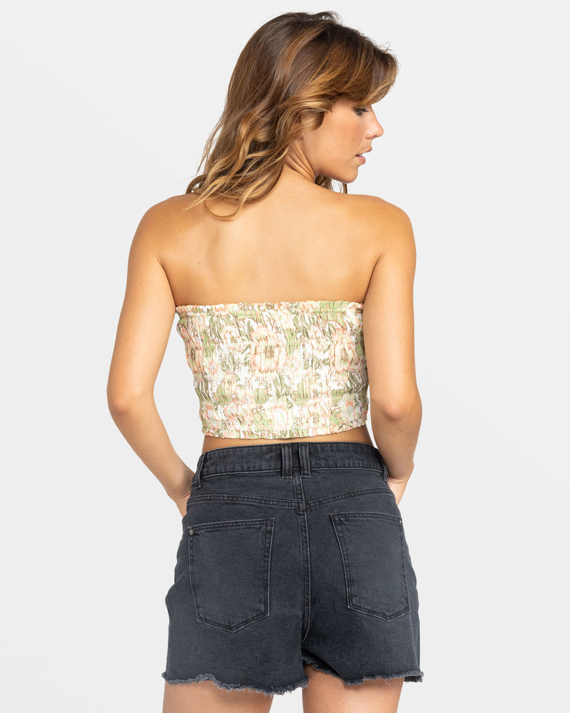 Women Roxy® Sun Paradiso Tube Tops Green Flower | XFUR-39265