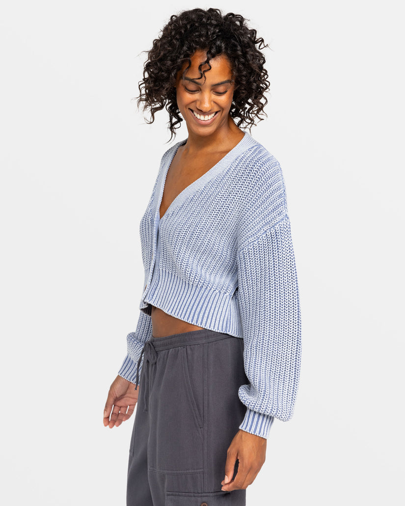 Women Roxy® Sundaze Washed Cardigan Blue | OLEW-36287