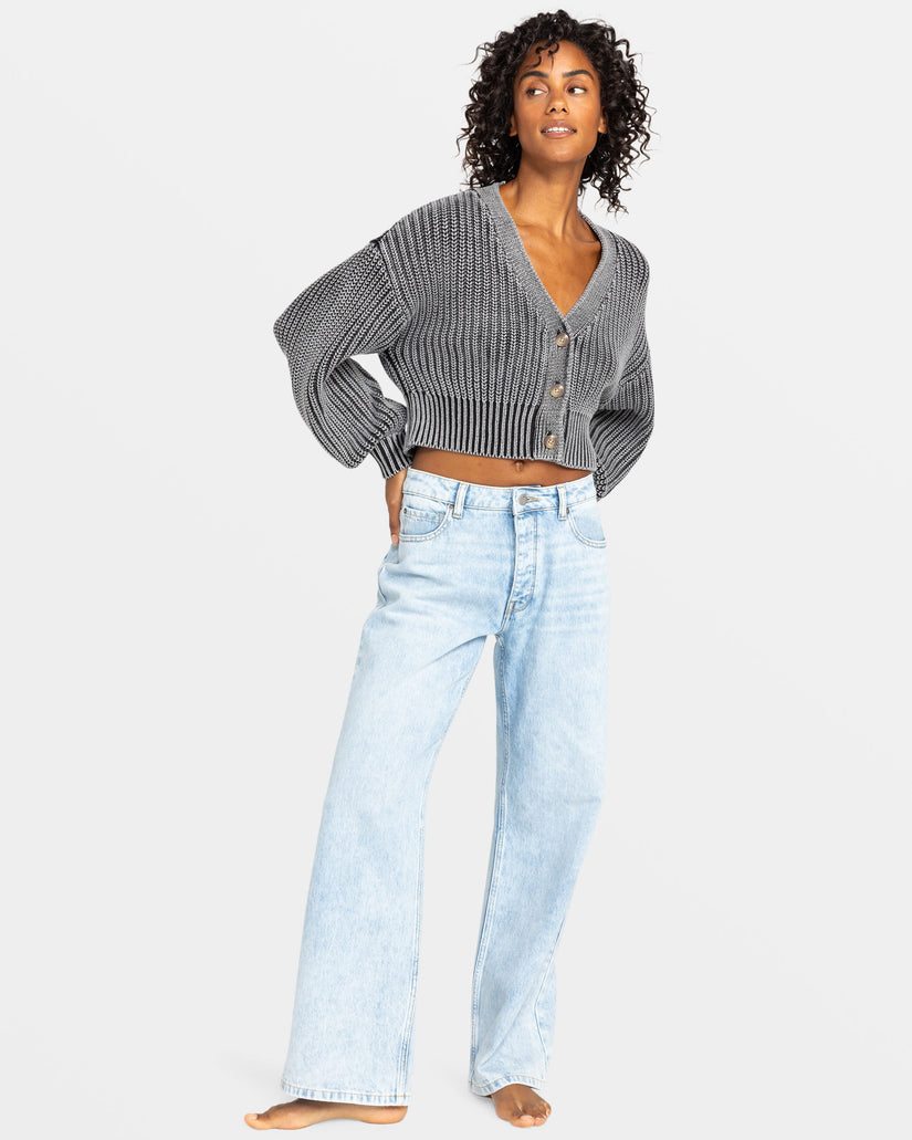 Women Roxy® Sundaze Washed Cardigan Grey | DUVX-74185
