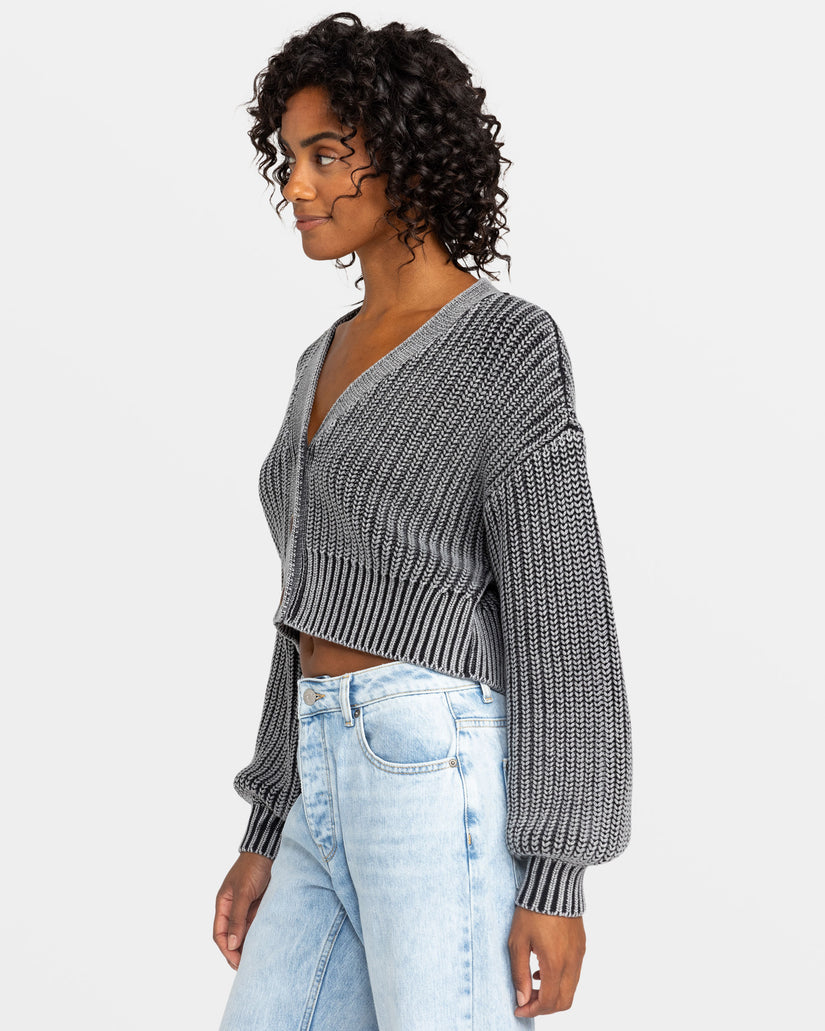 Women Roxy® Sundaze Washed Cardigan Grey | DUVX-74185