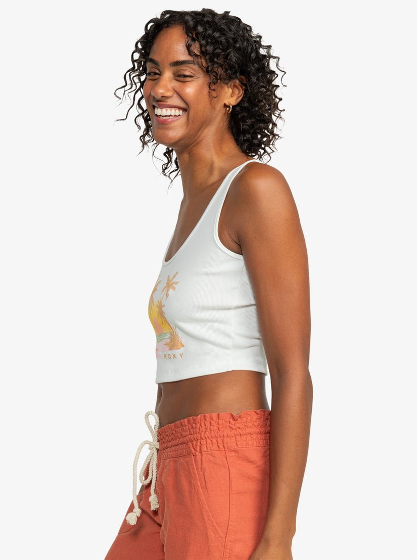 Women Roxy® Sunset Beach Dive In Tank Top White | XEHK-43286
