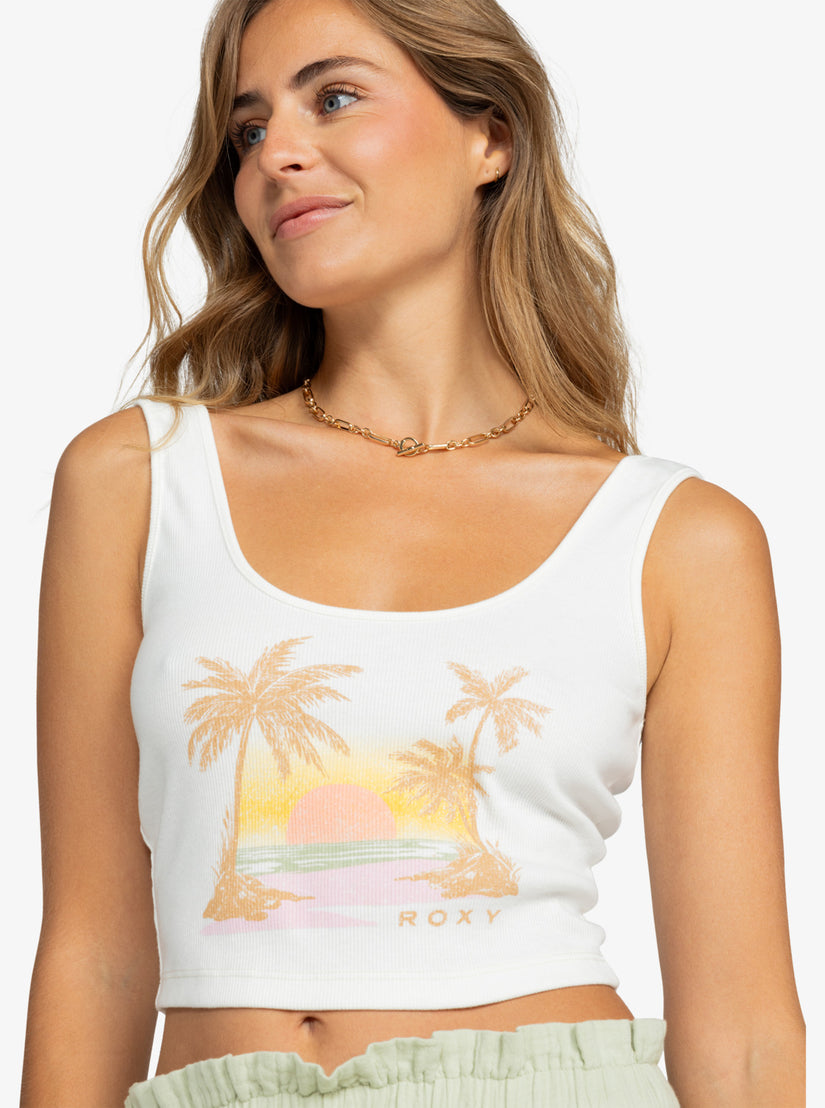 Women Roxy® Sunset Beach Dive In Tank Top White | XEHK-43286
