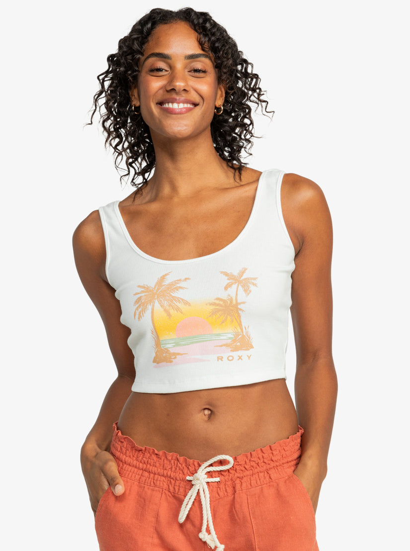 Women Roxy® Sunset Beach Dive In Tank Top White | XEHK-43286