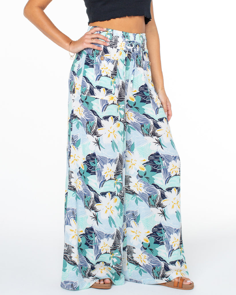 Women Roxy® Sunset Daze Wide Leg Pants Blue | MJBL-94172