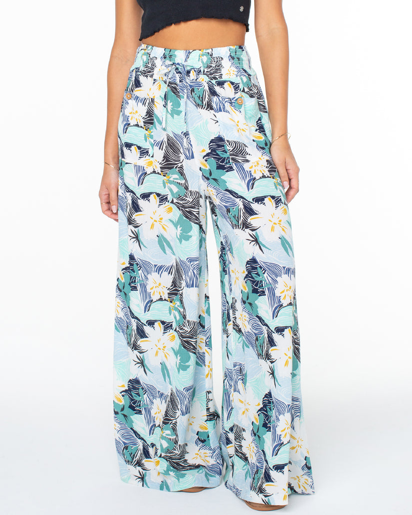 Women Roxy® Sunset Daze Wide Leg Pants Blue | MJBL-94172