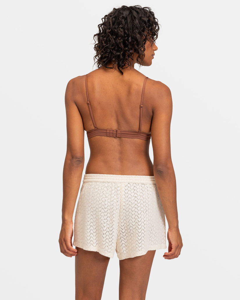 Women Roxy® Sunset Riders Cover Up Shorts White | HTRB-87650