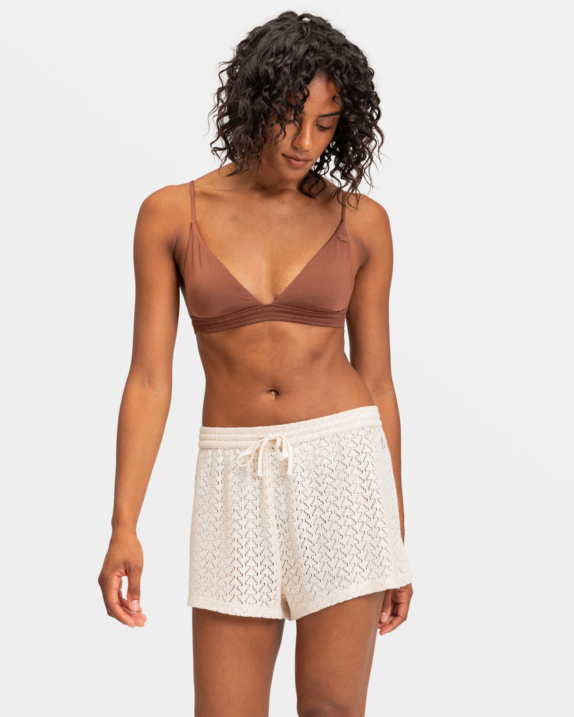 Women Roxy® Sunset Riders Cover Up Shorts White | HTRB-87650