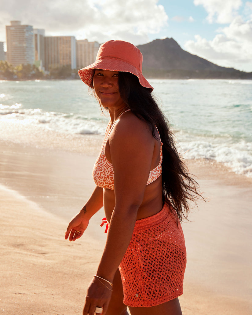 Women Roxy® Sunset Riders Crochet Beach Shorts Orange | DTLW-20513