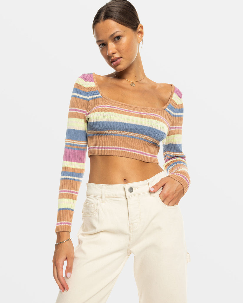 Women Roxy® Sunshine Day Cropped Tops Brown | GLNP-12430
