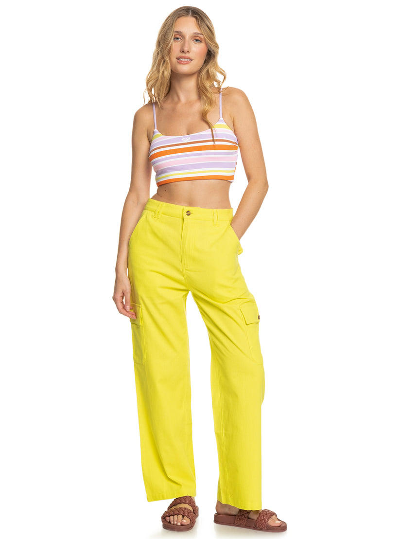 Women Roxy® Surf.Kind.Kate. Cargo Pants Yellow | MUVQ-02649