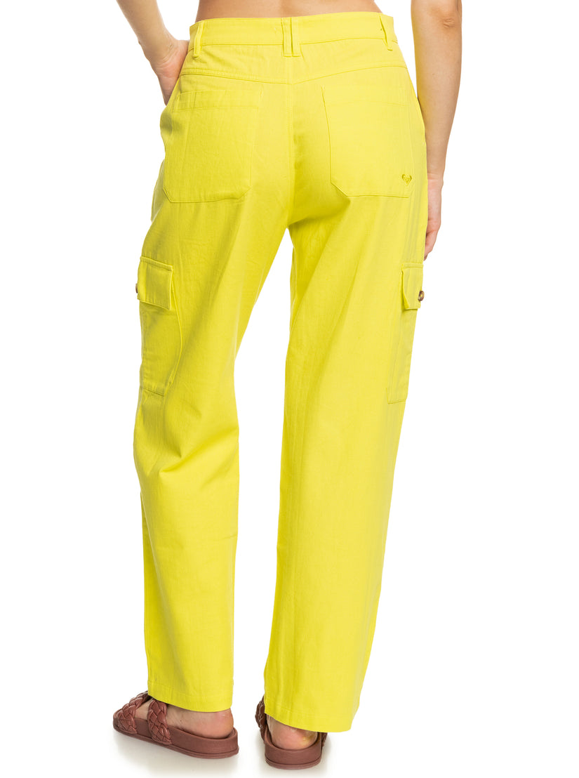 Women Roxy® Surf.Kind.Kate. Cargo Pants Yellow | MUVQ-02649