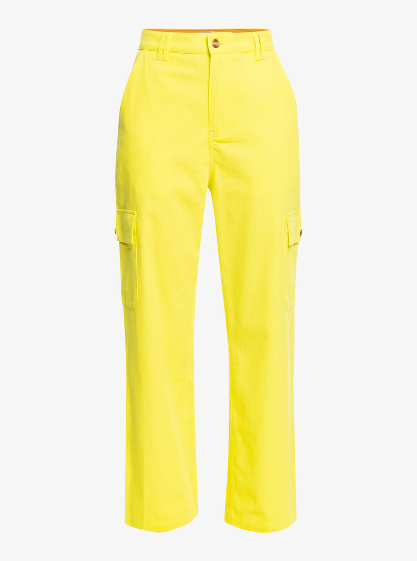 Women Roxy® Surf.Kind.Kate. Cargo Pants Yellow | MUVQ-02649