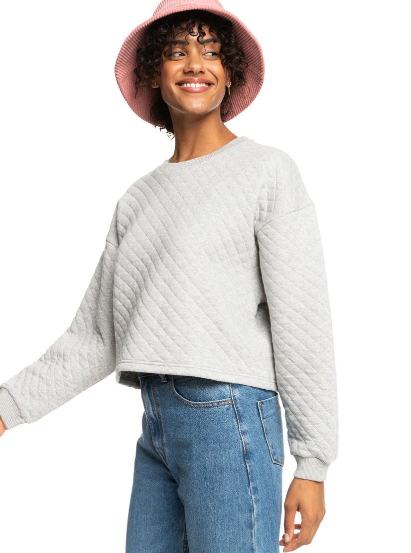 Women Roxy® Surf Break Quilted Lounge Tops Grey | YAVR-28534