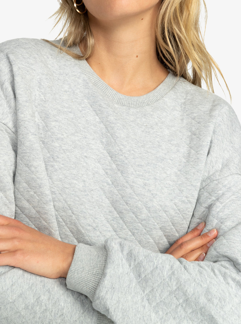 Women Roxy® Surf Break Quilted Lounge Tops Grey | YAVR-28534