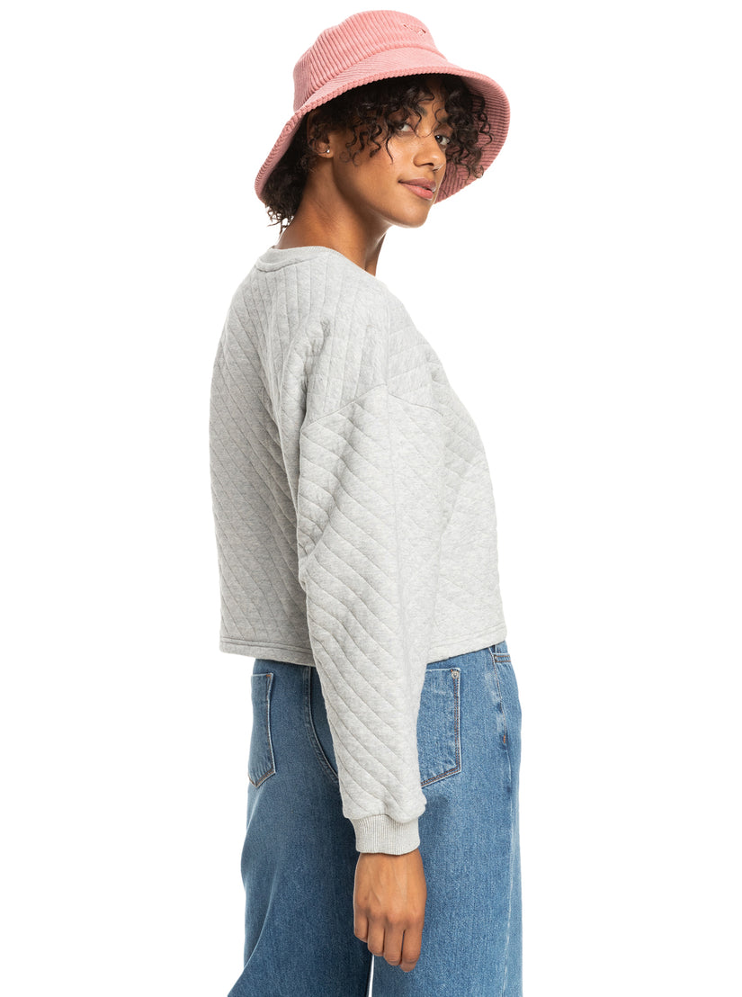 Women Roxy® Surf Break Quilted Lounge Tops Grey | YAVR-28534