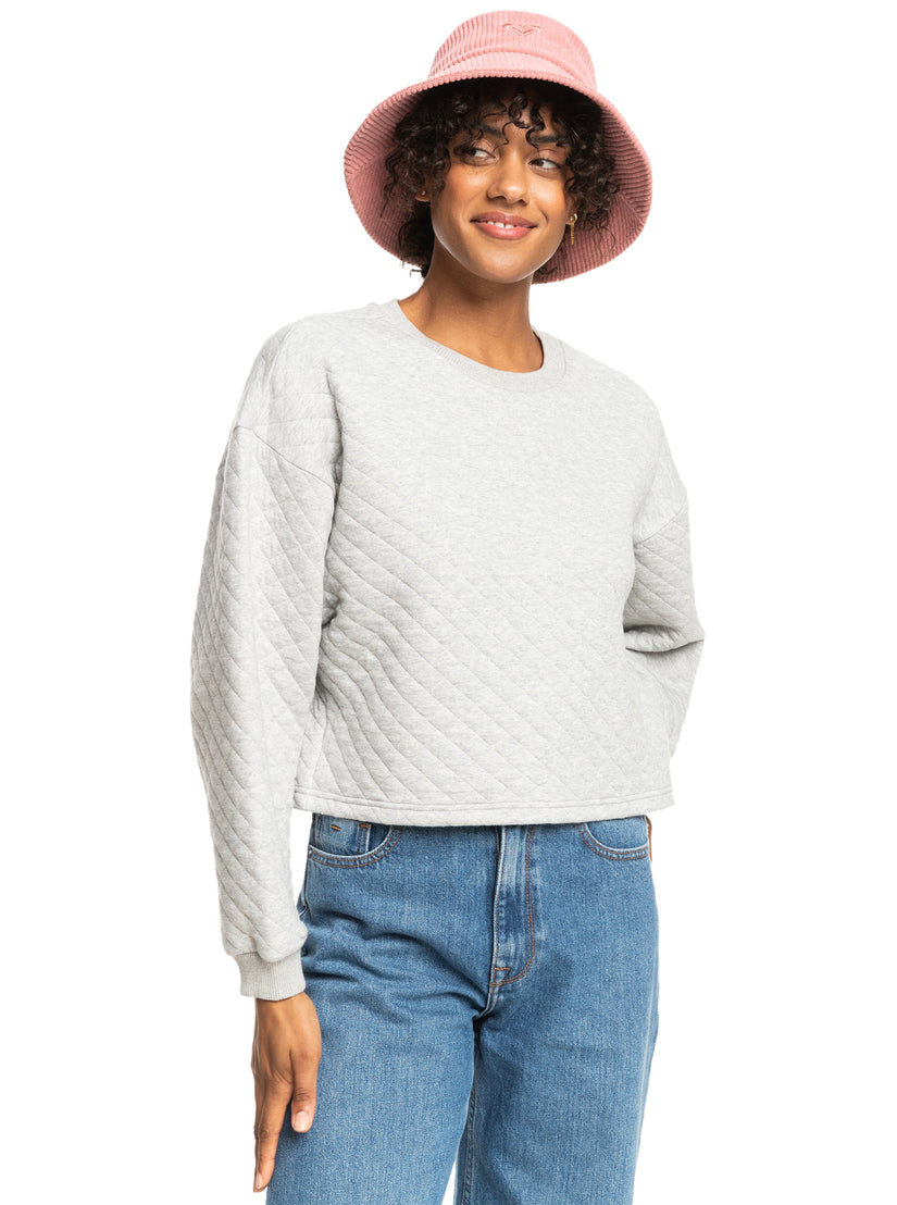 Women Roxy® Surf Break Quilted Lounge Tops Grey | YAVR-28534