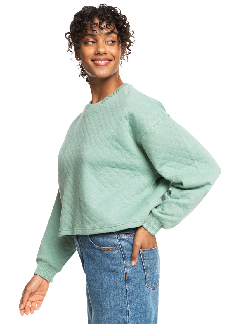 Women Roxy® Surf Break Quilted Lounge Tops Blue | BWZA-16945