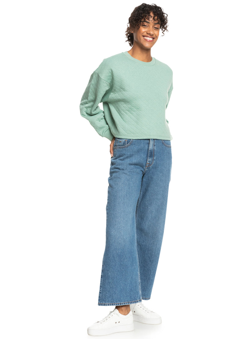 Women Roxy® Surf Break Quilted Lounge Tops Blue | BWZA-16945