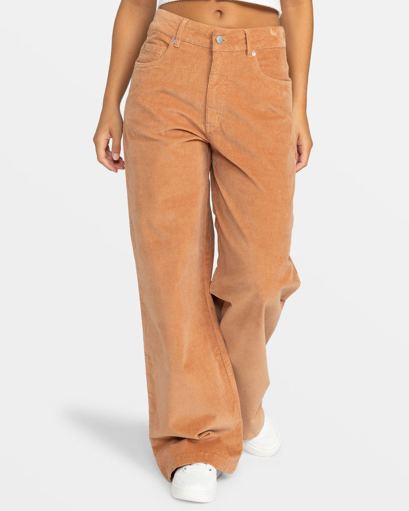 Women Roxy® Surf On Cloud Corduroy Pants Brown | UGIZ-30765