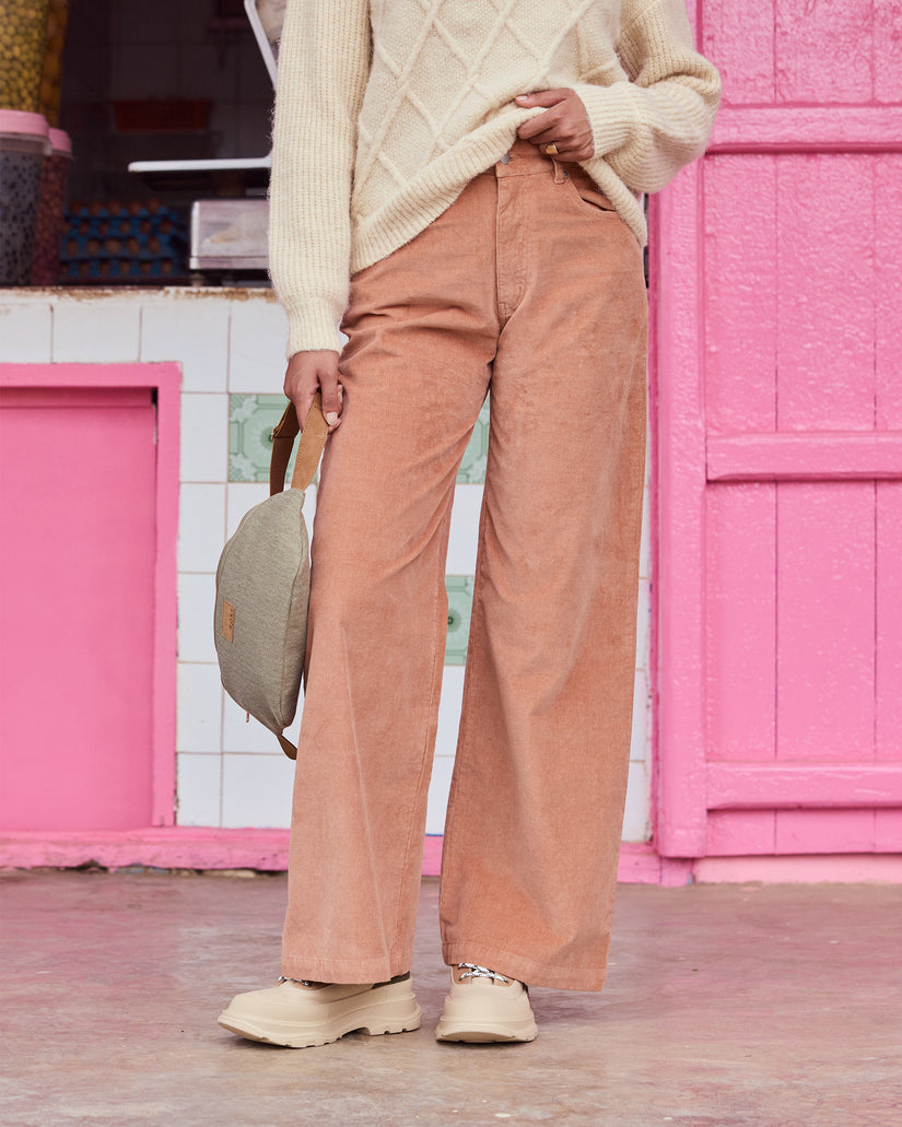 Women Roxy® Surf On Cloud Corduroy Pants Brown | UGIZ-30765