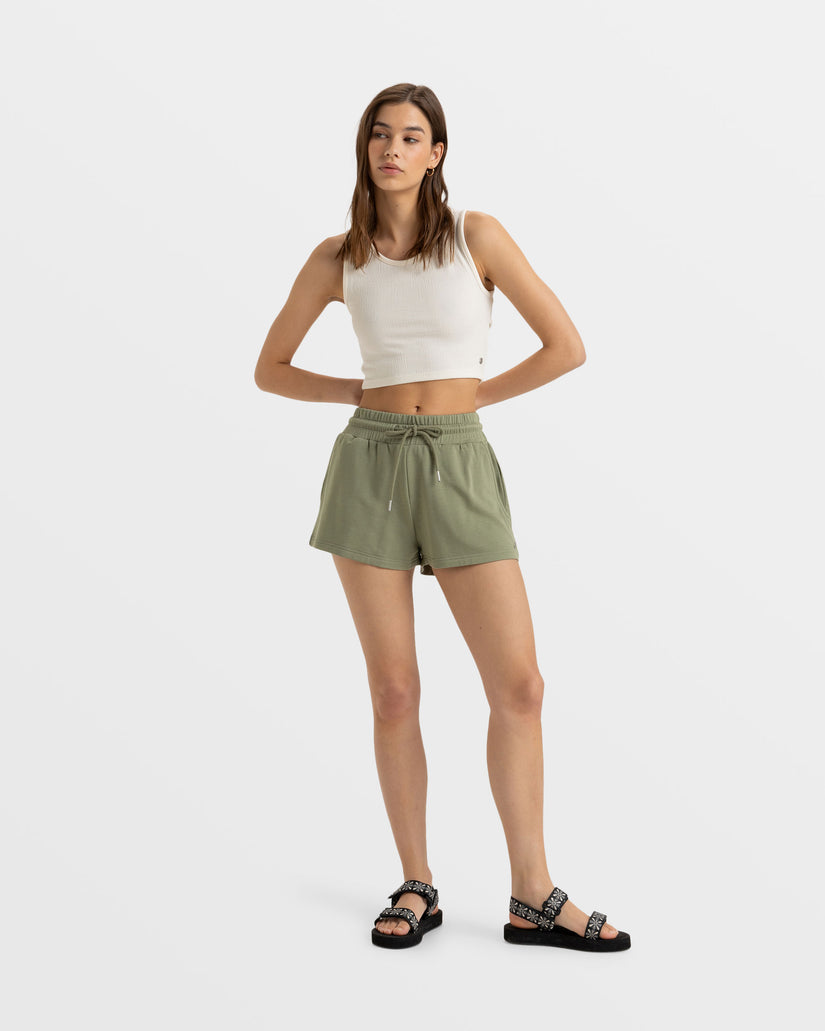 Women Roxy® Surfing By Moonlight Elastic Waist Shorts Green | VHET-05742