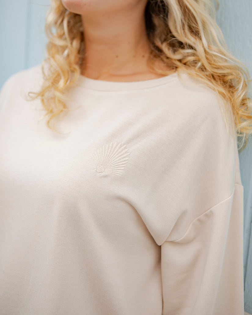 Women Roxy® Surfing By Moonlight Pullover Sweatshirt White | HXIE-43579