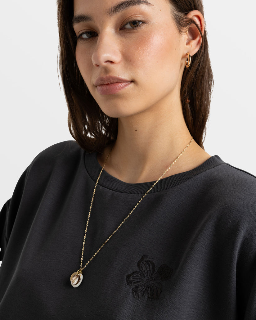 Women Roxy® Surfing By Moonlight Pullover Sweatshirt Black | XMHE-15482