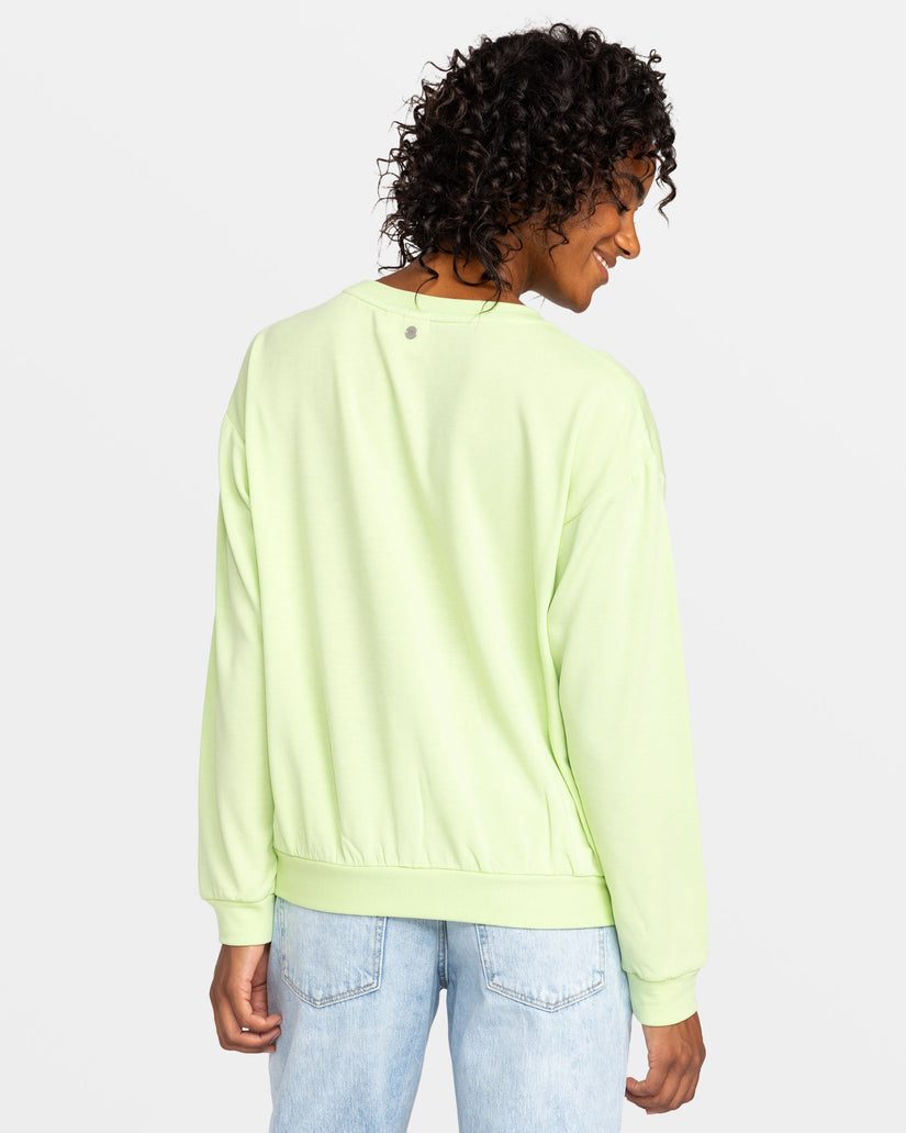 Women Roxy® Surfing By Moonlight Pullover Sweatshirt Lemon | JSDG-39187